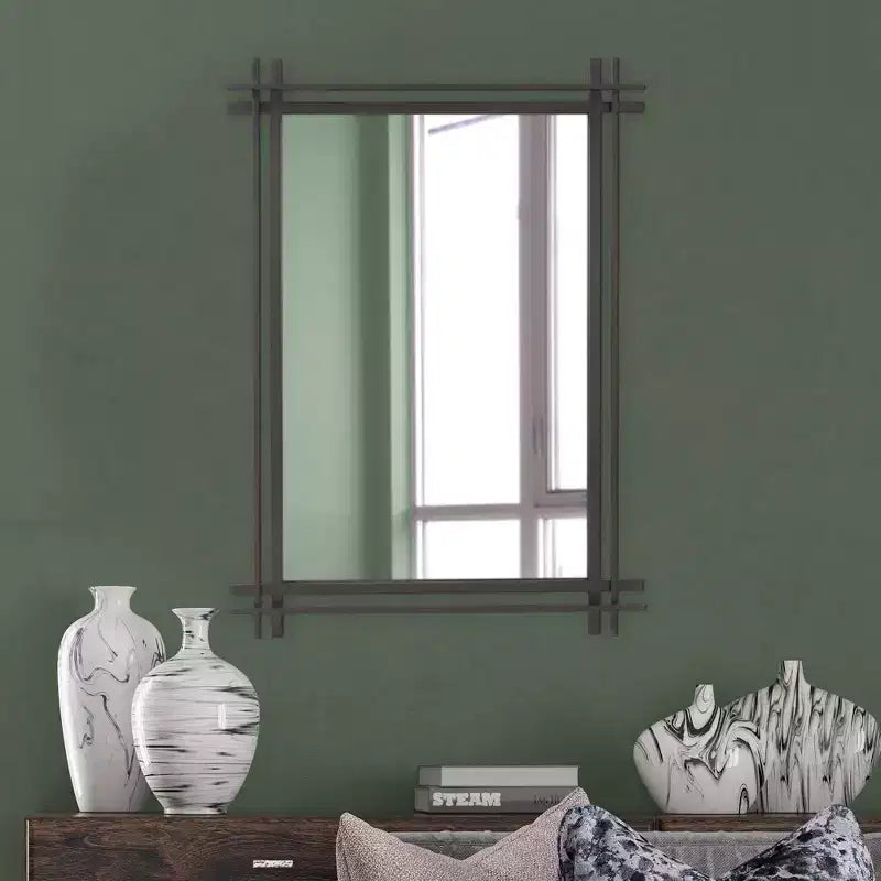 Miroir mural rectangulaire 27"x38" avec cadre doré orné