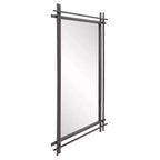 Miroir mural rectangulaire 27"x38" avec cadre doré orné
