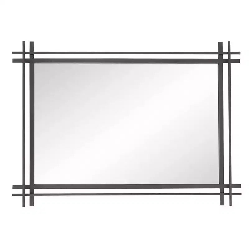 Miroir mural rectangulaire 27"x38" avec cadre doré orné