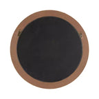 Miroir mural rond tressé marron rustique de 26 po