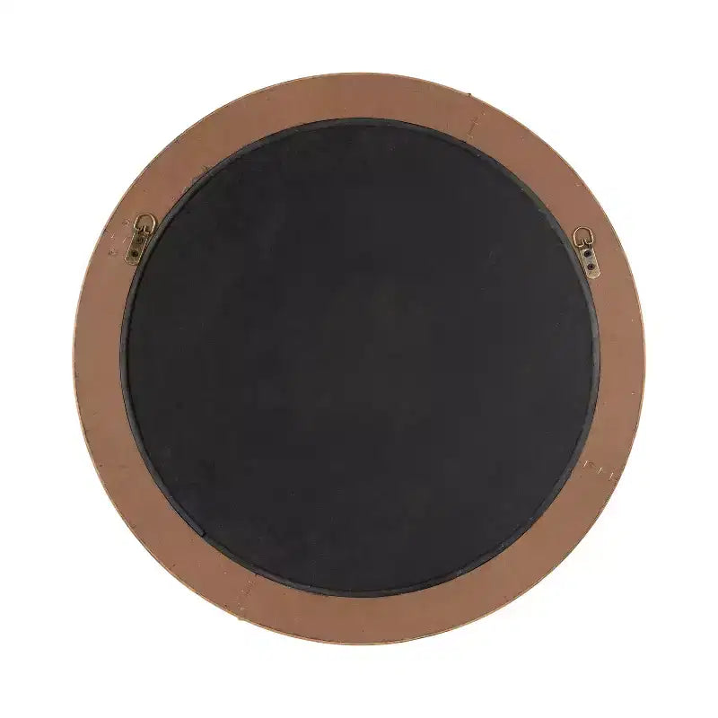 Miroir mural rond tressé marron rustique de 26 po