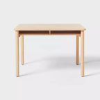 Table d'activités pour enfants en bois naturel avec rangement