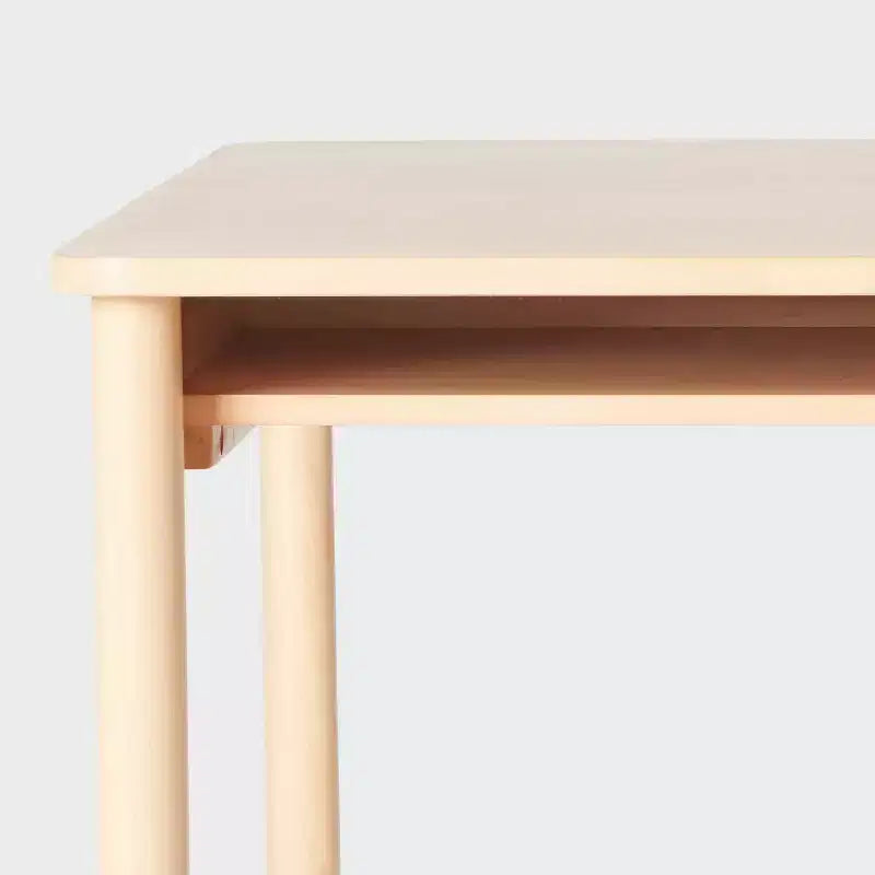 Table d'activités pour enfants en bois naturel avec rangement