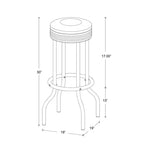 Lot de 2 tabourets de bar ronds avec repose-pieds