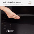 Bibliothèque industrielle 5 tablettes de 135 cm – Étagère ouverte rustique sur pied