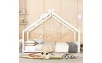 Cadre de lit double élégant au design unique en forme de maison