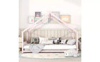 Cadre de lit double élégant au design unique en forme de maison