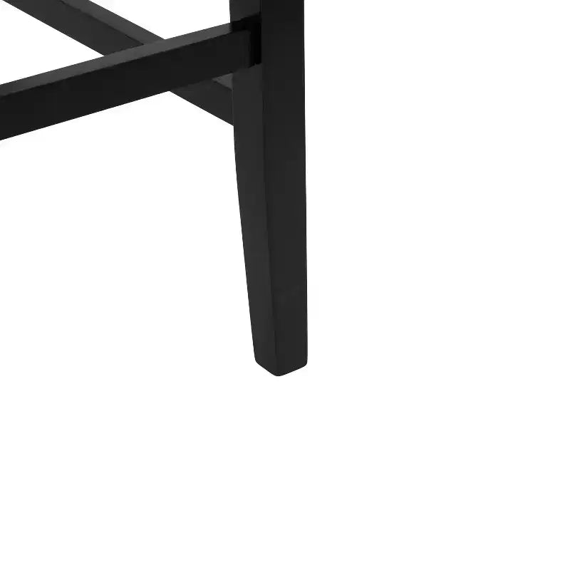 Lot de 2 tabourets de bar rembourrés contemporains en bois d'hévéa de 76 cm
