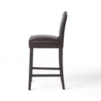 Lot de 2 tabourets de bar rembourrés contemporains en bois d'hévéa de 76 cm