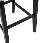 Lot de 2 tabourets de bar rembourrés contemporains en bois d'hévéa de 76 cm