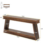 Console de ferme à 2 niveaux extra longue de 180 cm avec rangement