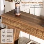 Console de ferme à 2 niveaux extra longue de 180 cm avec rangement