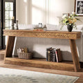 Console de ferme à 2 niveaux extra longue de 180 cm avec rangement