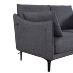Canapé 2 places avec 2 coussins et pieds en métal – Pour salon ou bureau
