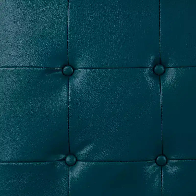 Pouf de cocktail tapissé bleu