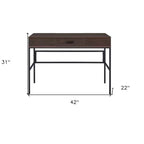 Bureau 42" marron et noir