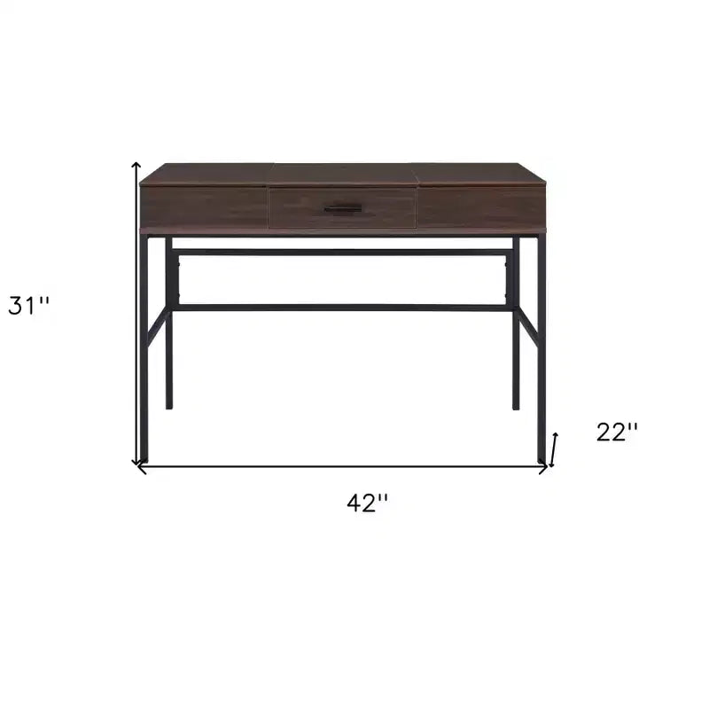 Bureau 42" marron et noir