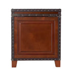 Table d'appoint de coffre marron avec rangement