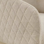 Chaise de salle à manger chinée – Blanc/Beige