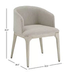 Chaise de salle à manger chinée – Blanc/Beige