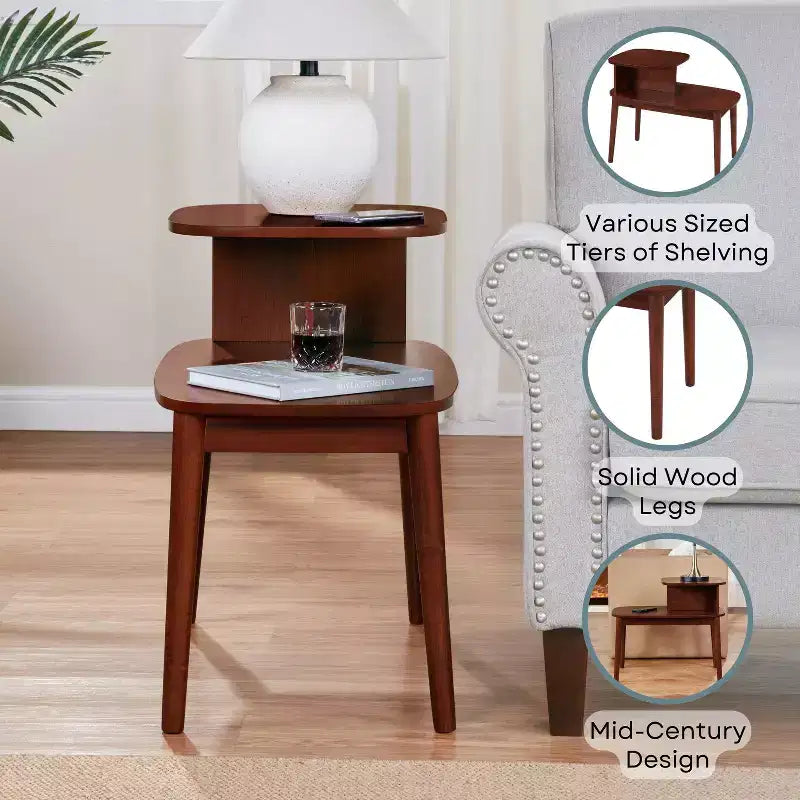Table d'appoint rectangulaire en bois