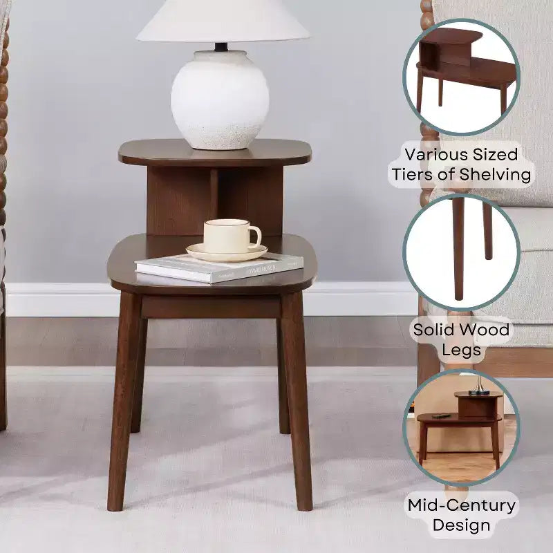 Table d'appoint rectangulaire en bois
