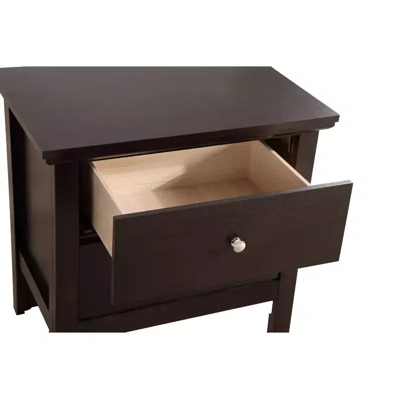 Table de Chevet Rectangle en Bois de Cerisier pour Chambre et Salon