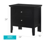 Table de Chevet Rectangle en Bois de Cerisier pour Chambre et Salon