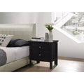 HomeStock Rectangle Cherry Wood Nighstand For Living Room and Bedroom