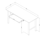 Commode à 5 tiroirs avec glissières en métal et surface stratifiée – H 123,8 cm