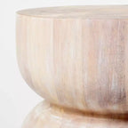 Table d'appoint blanche cérusée