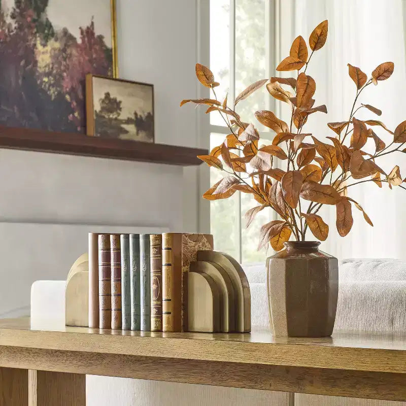 Serre-livres décoratifs superposés en laiton