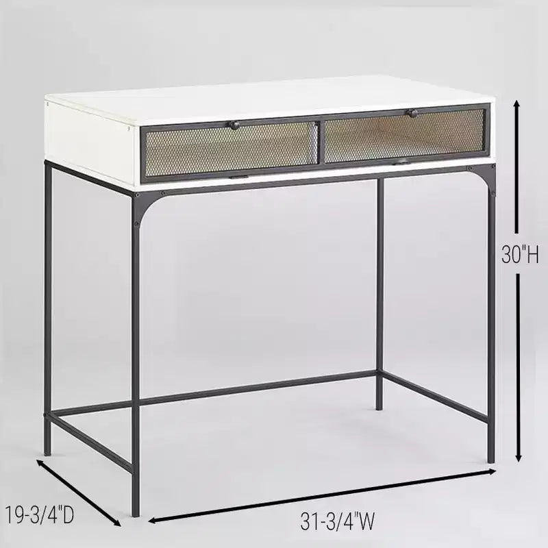 Bureau de style industriel et rustique avec rangement