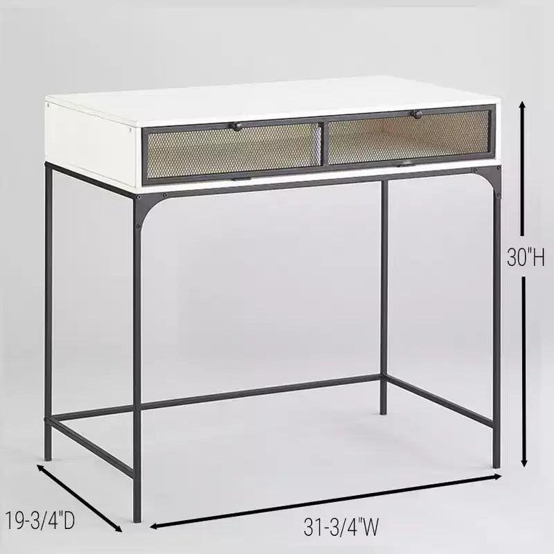 Bureau de style industriel et rustique avec rangement
