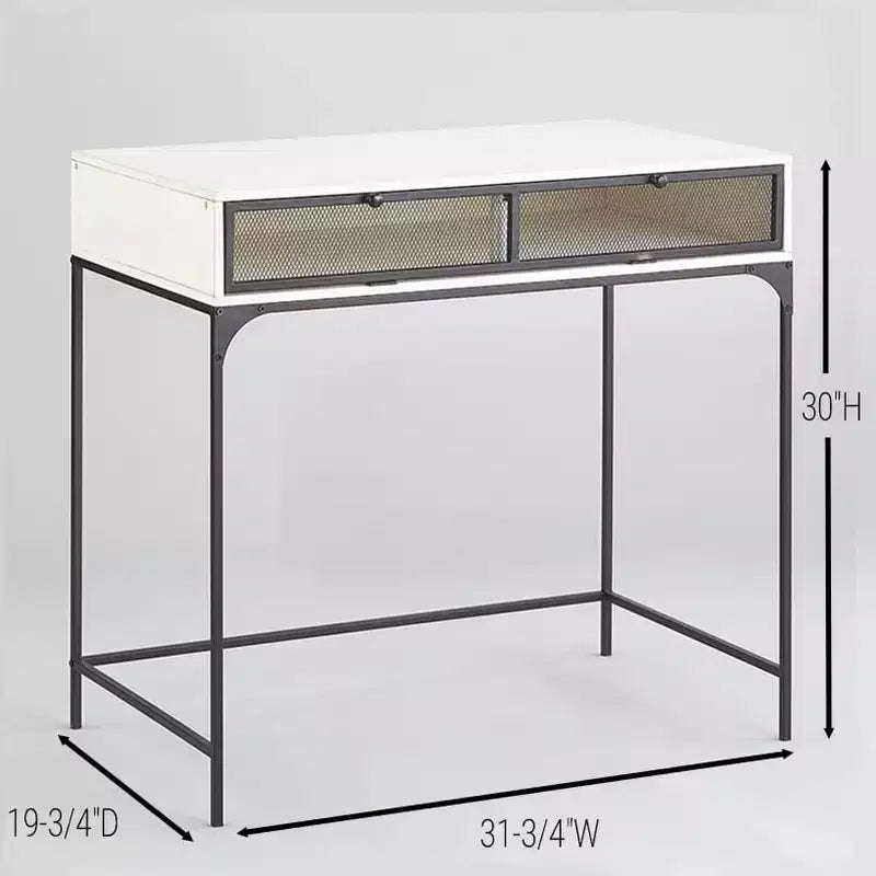 Bureau de style industriel et rustique avec rangement