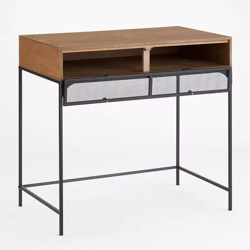 Bureau de style industriel et rustique avec rangement