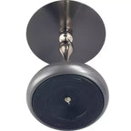Table d'appoint/de chevet sur pied moderne en acier inoxydable noir