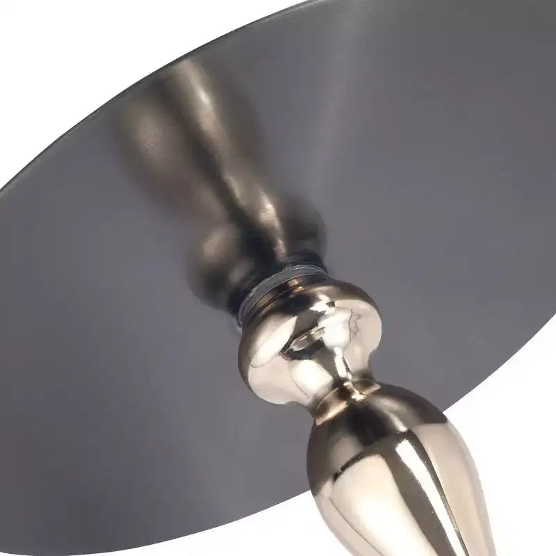Table d'appoint/de chevet sur pied moderne en acier inoxydable noir