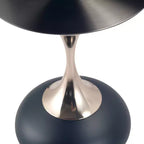Table d'appoint/de chevet sur pied moderne en acier inoxydable noir