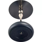 Table d'appoint/de chevet sur pied moderne en acier inoxydable noir