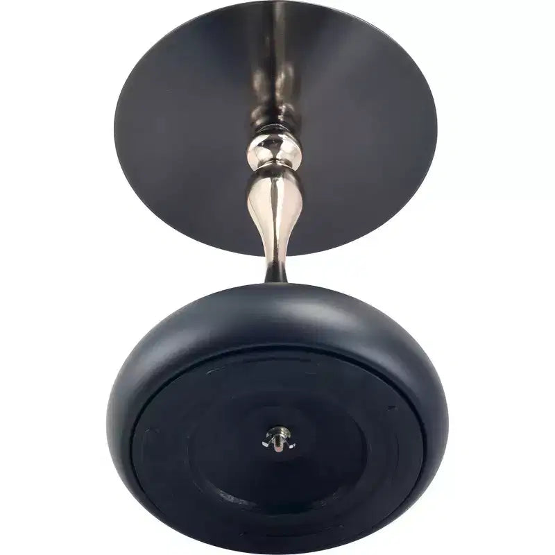 Table d'appoint/de chevet sur pied moderne en acier inoxydable noir