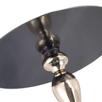 Table d'appoint/de chevet sur pied moderne en acier inoxydable noir