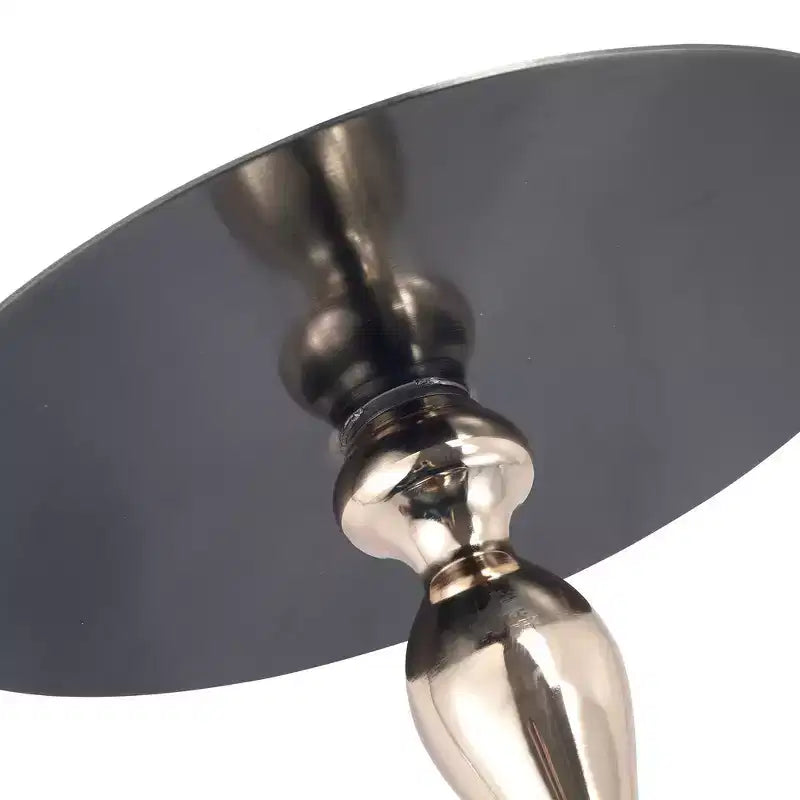 Table d'appoint/de chevet sur pied moderne en acier inoxydable noir