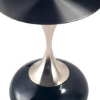 Table d'appoint/de chevet sur pied moderne en acier inoxydable noir
