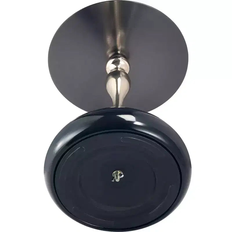 Table d'appoint/de chevet sur pied moderne en acier inoxydable noir
