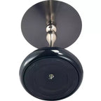 Table d'appoint/de chevet sur pied moderne en acier inoxydable noir