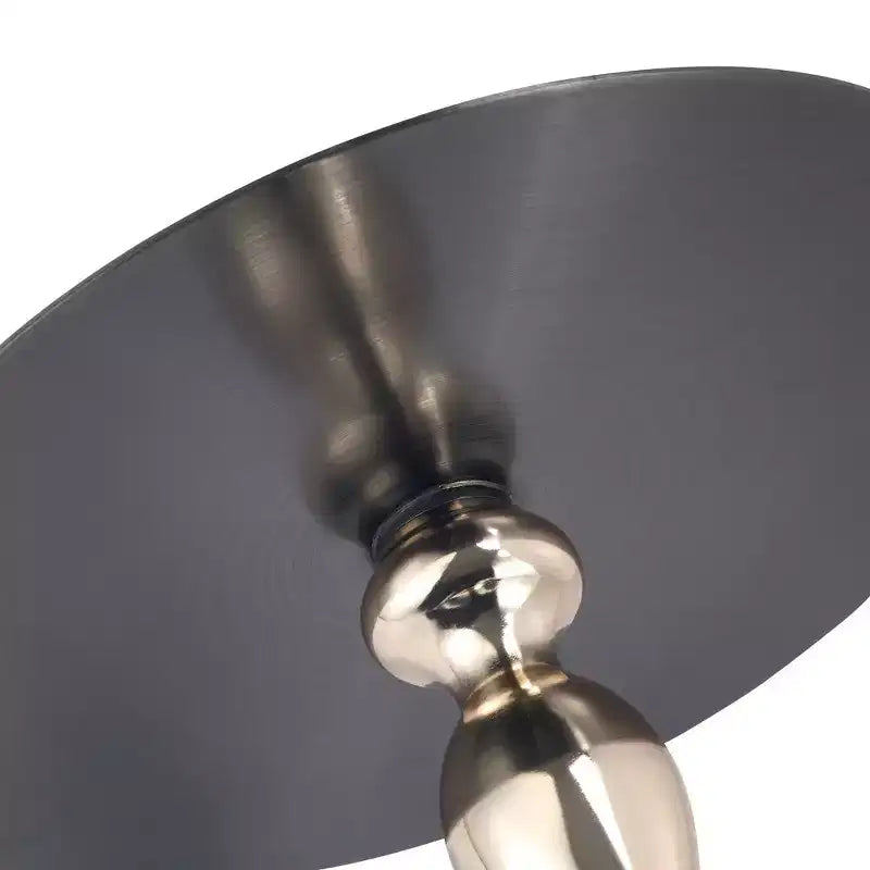 Table d'appoint/de chevet sur pied moderne en acier inoxydable noir