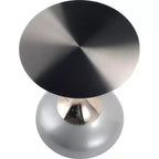 Table d'appoint/de chevet sur pied moderne en acier inoxydable noir