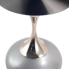 Table d'appoint/de chevet sur pied moderne en acier inoxydable noir