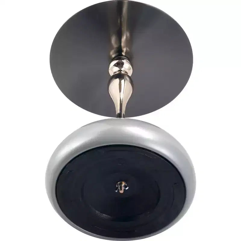 Table d'appoint/de chevet sur pied moderne en acier inoxydable noir